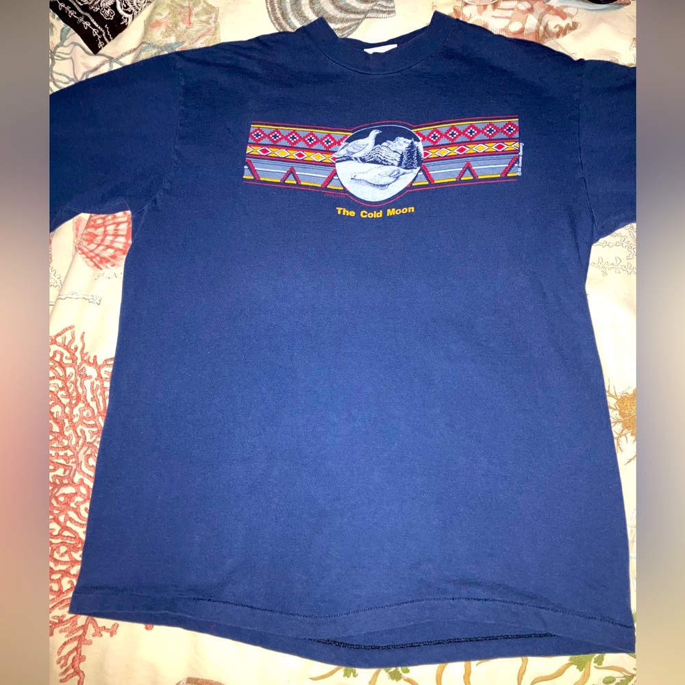 Blue Long-Sleeved “The Cold Moon” T-Shirt